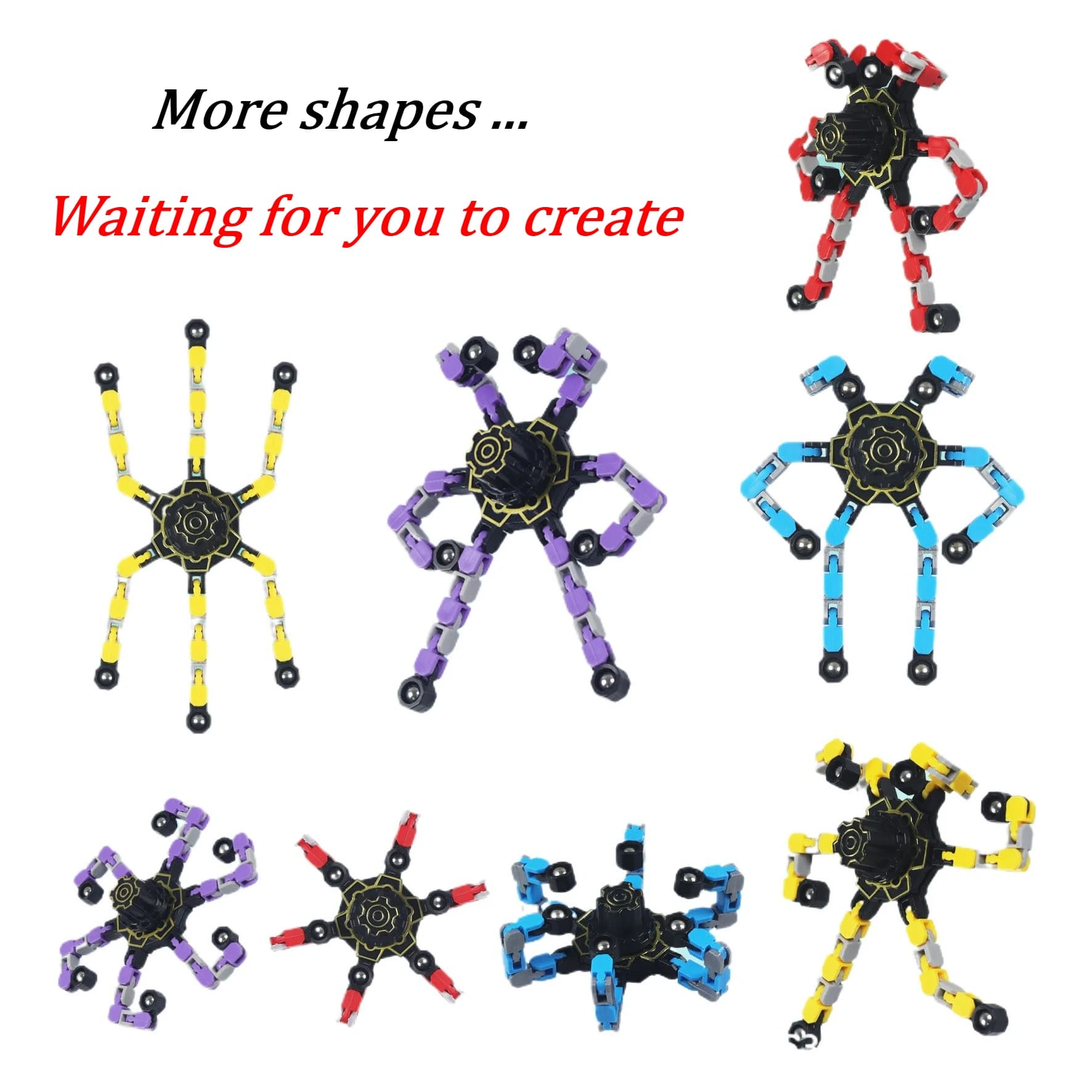 Finger Gyro Decompressione Giocattolo Rotatore Convertibile Regali per alleviare l'affaticamento Fidget Spinner per bambini e adulti