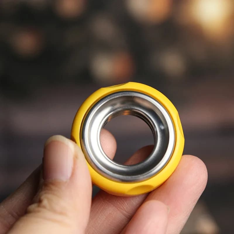 Anello per formaggio Cursori di spinta Fidget EDC Paragrafi Anelli in acciaio inossidabile PEI Giroscopio con punta delle dita Giocattoli per spinner a mano antistress