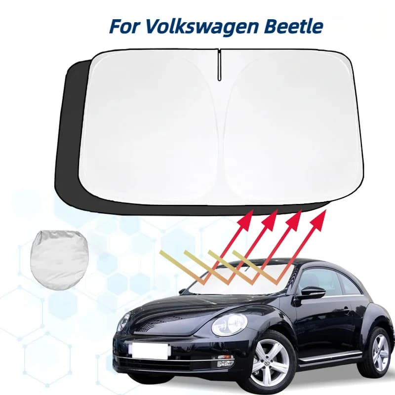 Per VW Volkswagen Beetle Gsr iBeetle Parabrezza Parasole Parasole Visiera Protezione Pieghevole Blocchi Raggi UV Mantenere Dispositivo di raffreddamento dell'auto