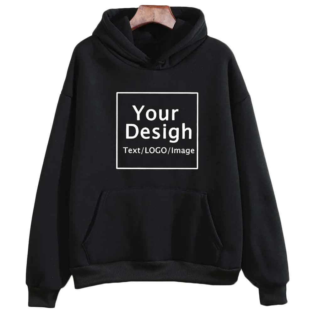 Felpe con cappuccio fai-da-te Il tuo logo/design/immagine Stampa Felpe Autunno Inverno Abbigliamento in pile Unisex Casual Sudaderas Pullover oversize