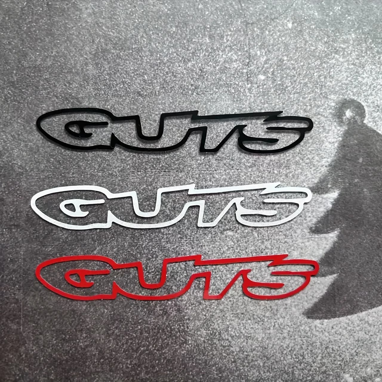 1PC GUTS Minimalist Logo Sticker - Self-Adhesive Waterproof Vinyl Decal For Laptop Truck Off-Road Vehicle Rear Window Bumper