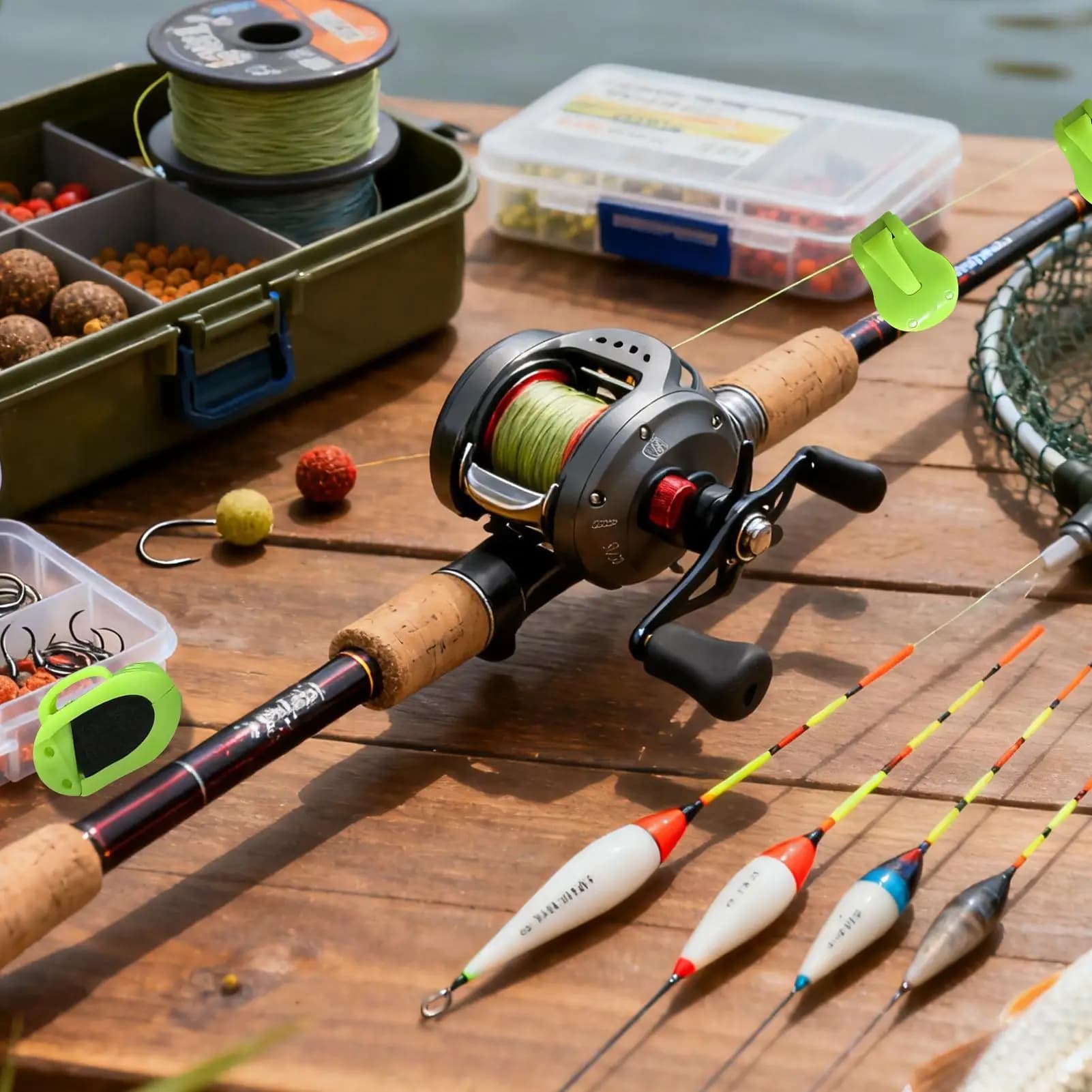 Clip per canna da pesca Organizzatore per rack elastico Porta canna da pesca da 4 pezzi per viaggi di surf in acqua salata ghiacciata per banca Shore Pier