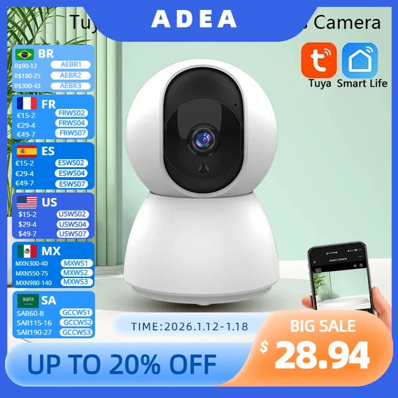 Telecamera di Sicurezza Wireless per Interni con Tracciamento Automatico, Monitor per Bambini HD 4MP, Telecamera IP WiFi Mini Intelligente Tuya per Sorveglianza Domestica
