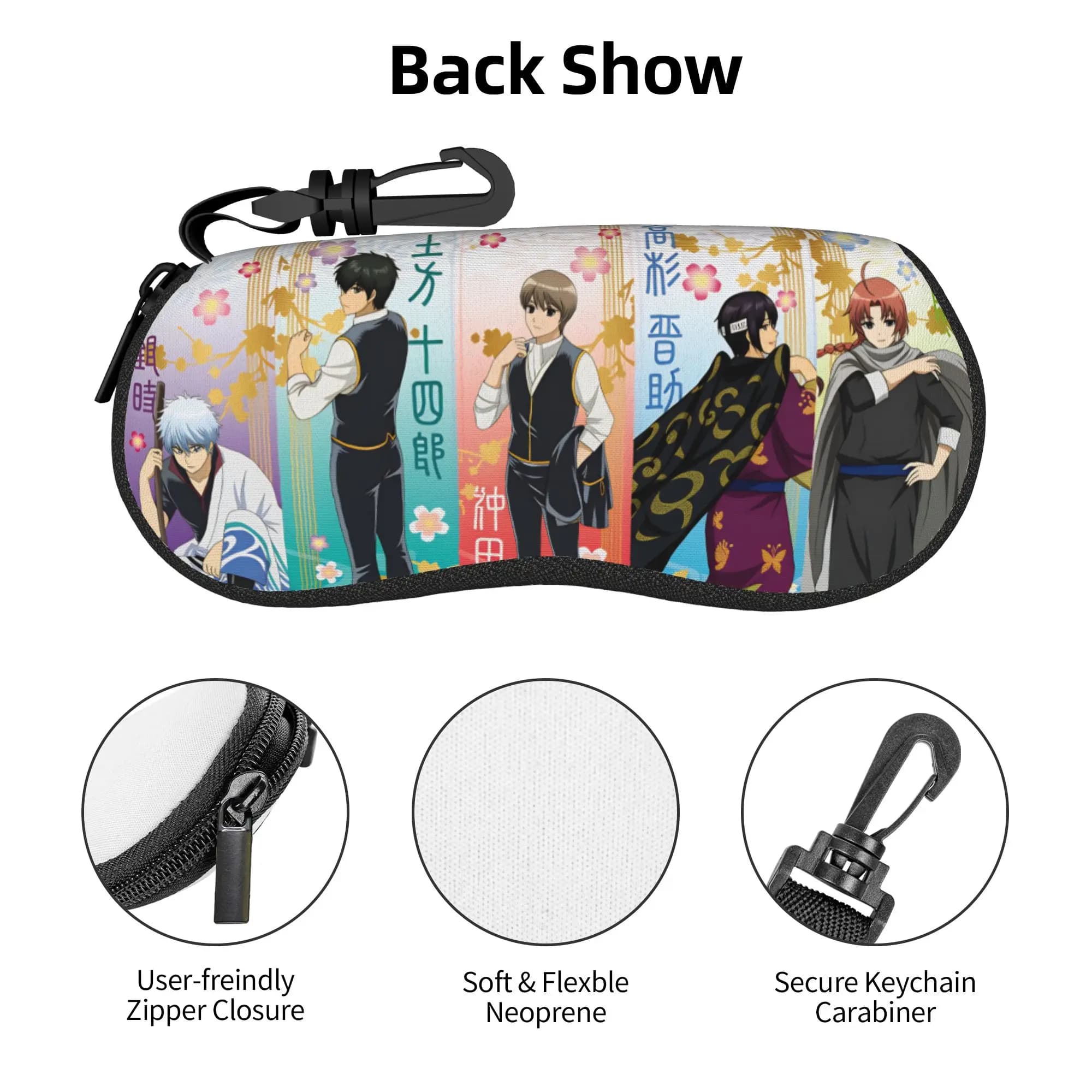 Shinsuke Takasugi Gintama Sougo Okita Eyeglass Glasses Case Men Women Soft Gintoki Sakata Sunglasses Protective Box