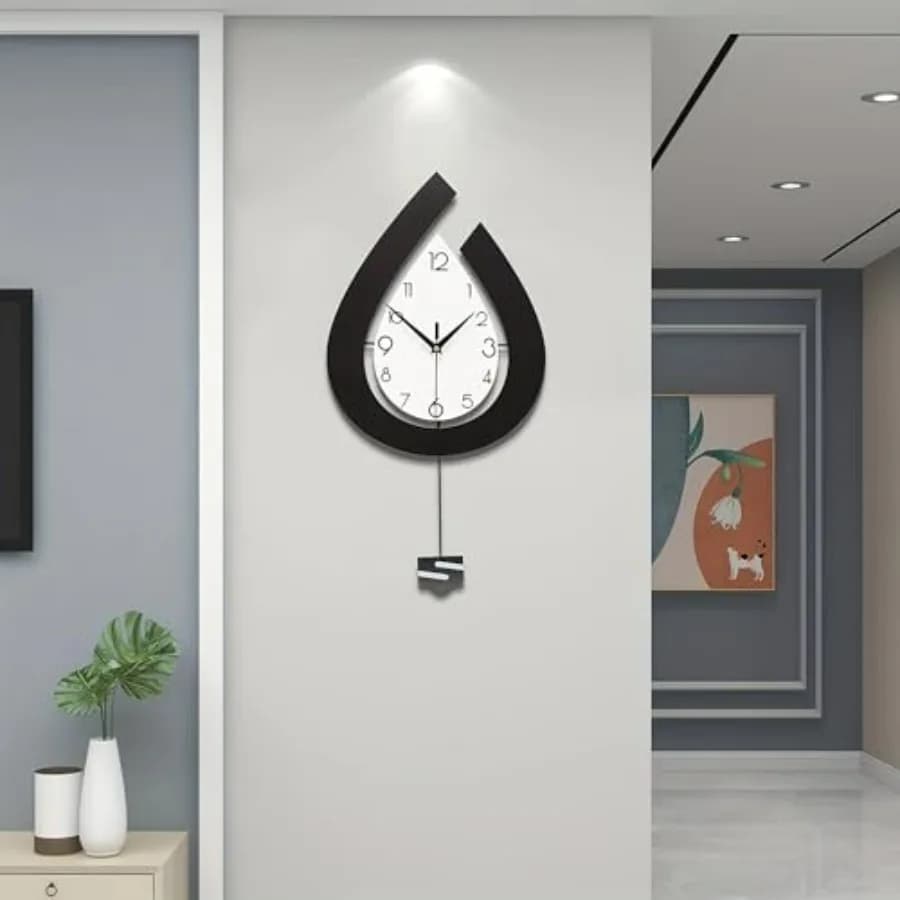 Orologio da Parete Grande per Arredamento Soggiorno, Orologio Moderno a Pendolo Silenzioso Senza Ticchettio, Funzionamento a Batteria, 28,7 Pollici