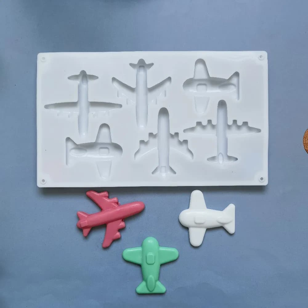 Stampo in silicone per modellazione aeroplano in resina epossidica fai-da-te Stampo per cioccolato Budino Mousse Torta Decorazione per cottura Stampo in silicone per aeroplano