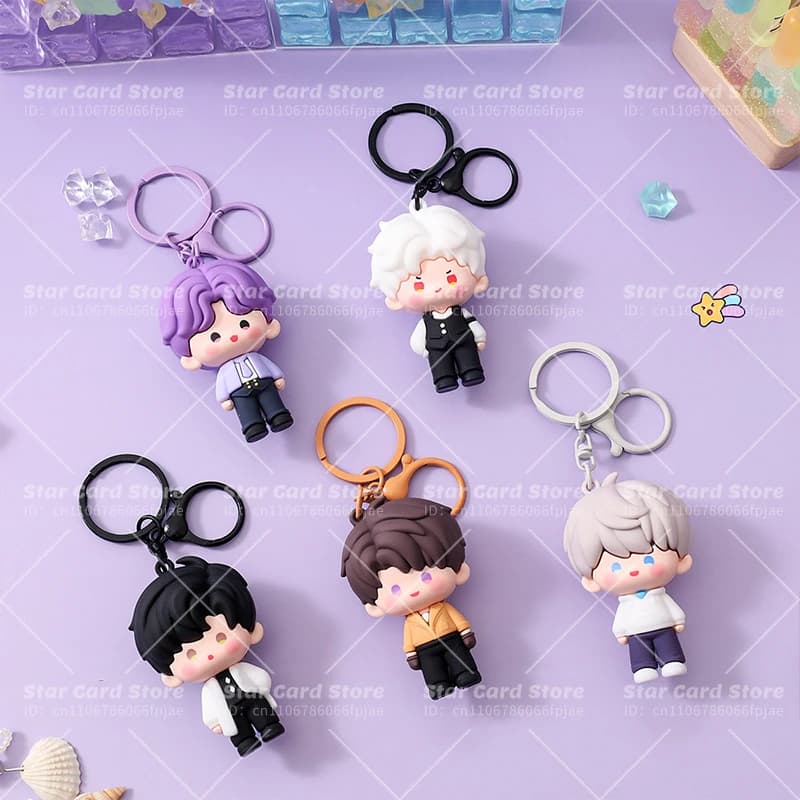 Love and Deepspace Sylus Caleb Zayne Aster Rafayel Cartoon Keychain Creative Backpack Hanging Decoration Gift