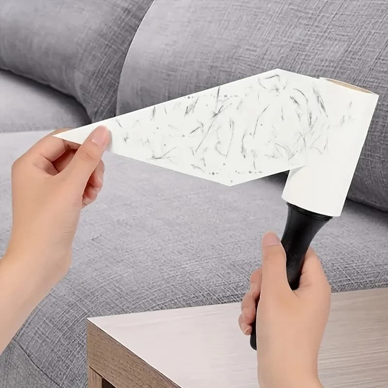 1 One Handle 40 Sheets Sticky Lint Roller Pet Hair Remover Clothes