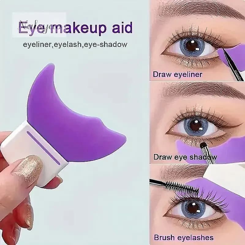 Silicone Eye Makeup Multi-Functional Mascara Eyeshadow Eyeliner Reusable Beginner Eye Makeup Aid