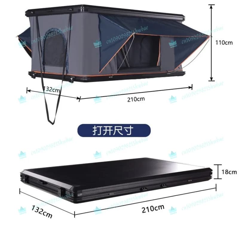 Tenda da tetto rigida per SUV in alluminio, tenda da tetto automatica a scomparsa, impermeabile, portatile, per campeggio all'aperto
