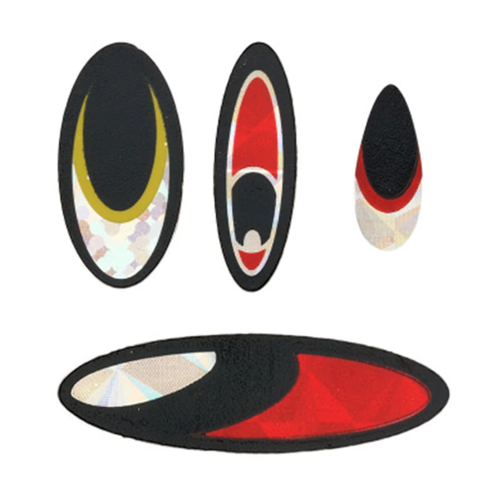 100Pcs Luya Fake Bait Flash Flat Sticker Back Glue simulazione Fisheye Sea Fishing Iron Plate Glitter Bait accessori per la pesca