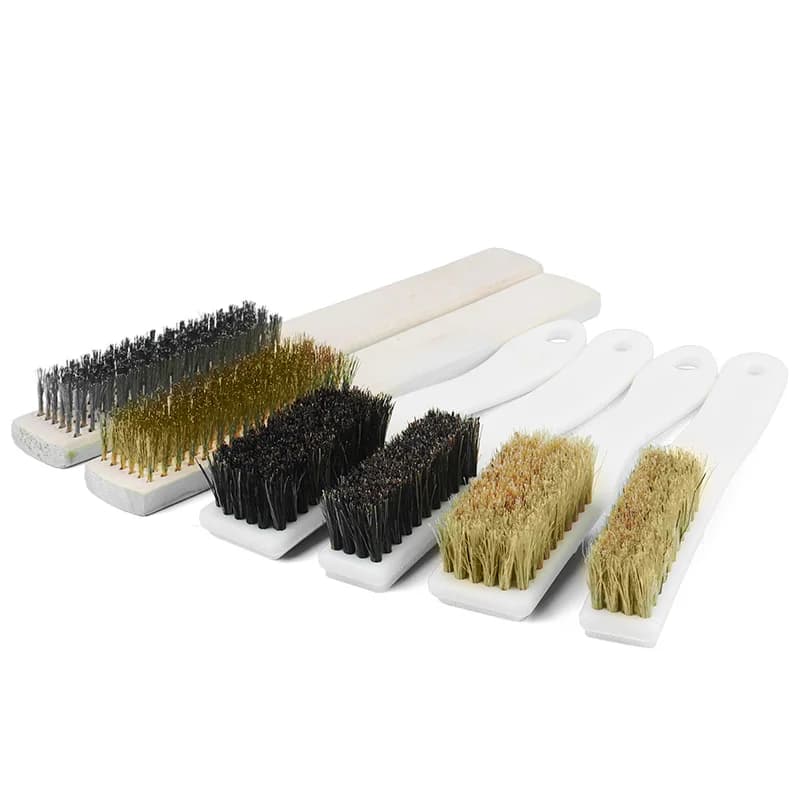 Spazzola in filo di rame puro rame placcato in rame con manico in legno Wenjiao spazzola in ferro per rimozione ruggine metallica spazzola per piastra metallica in acciaio inossidabile
