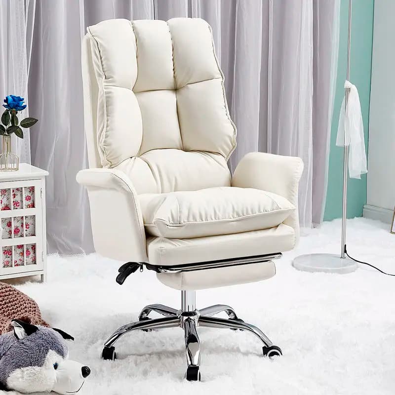 Sedia da ufficio in pelle rosa, sedia da gaming girevole per computer, sedia ergonomica per gamer, poltrona da casa/camera da letto, mobili.