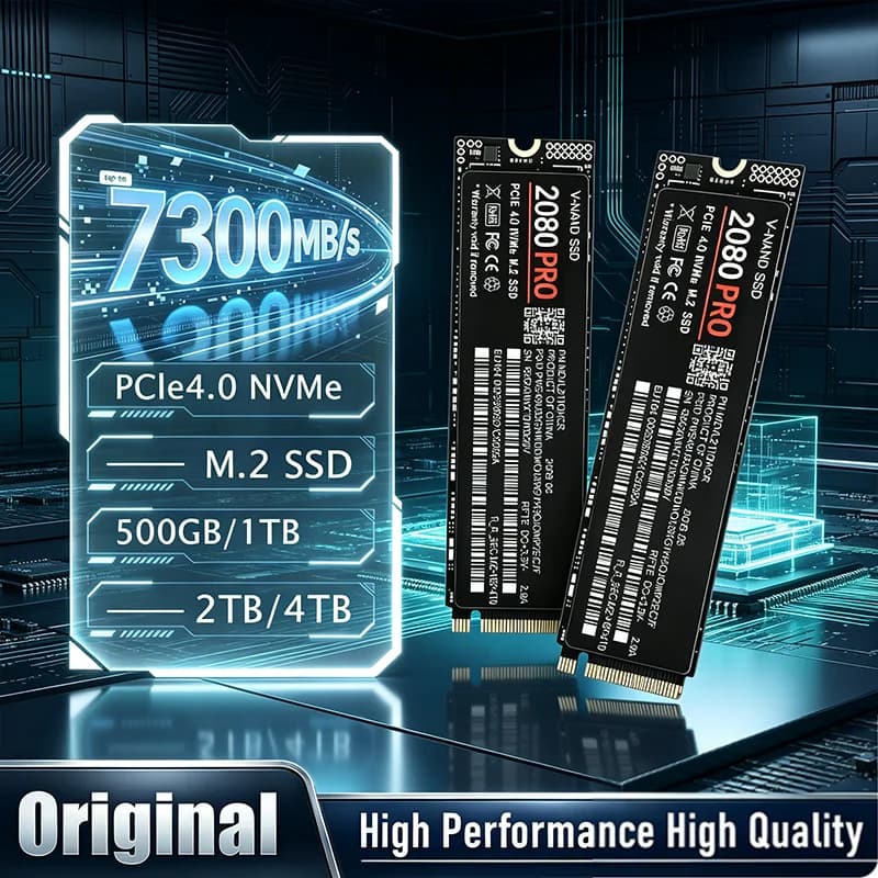 2080 PRO M.2 2280 NVMe SSD PCIe Gen4.0 X4 7300MBs TLC 3D NAND 500GB to 4TB internal gaming drive for PS5 PC low power Original