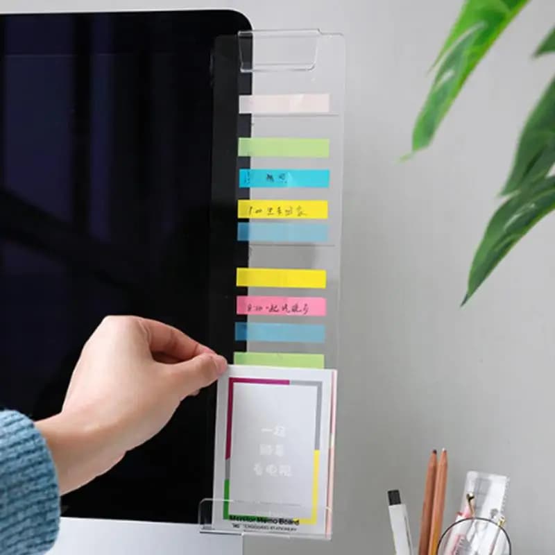 Computer Monitor Notes Monitor message board Screen Memo card Laptop Note Holder Memo Panel for Office Messages