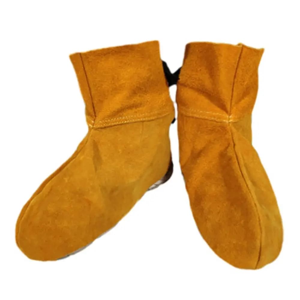 Thermal Insulation Cow Leather Welding Boot Safety Flame Resistant Anti Scalding Shoes Covers Foot Protection Working Sleeves