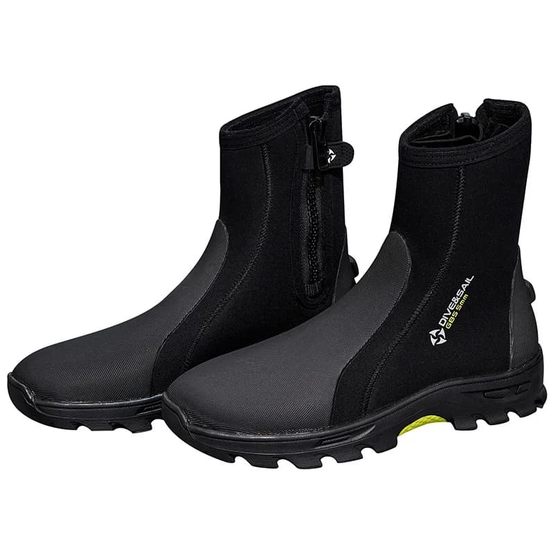Stivali da immersione in neoprene Stivaletti da surf per muta da 5 mm per uomo Donna Stivali da sub alti con cerniera con suola in gomma antiscivolo Scarpe da acqua