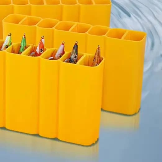 Fishing box for Lake with Adjustable dividers, Fishing equipment box with Ergonomic handle, Sliding dividers and draining holes