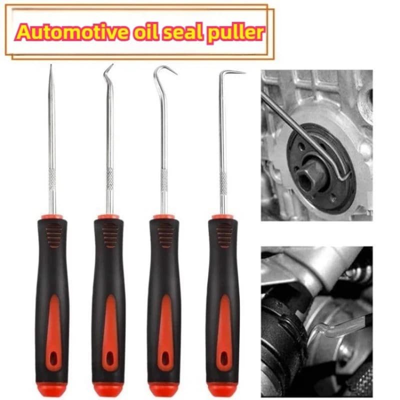 4 pezzi set di estrattori per paraolio per auto kit di strumenti per la rimozione della guarnizione del O-ring per la riparazione del motore del veicolo dell'auto meccanico professionale fai da te