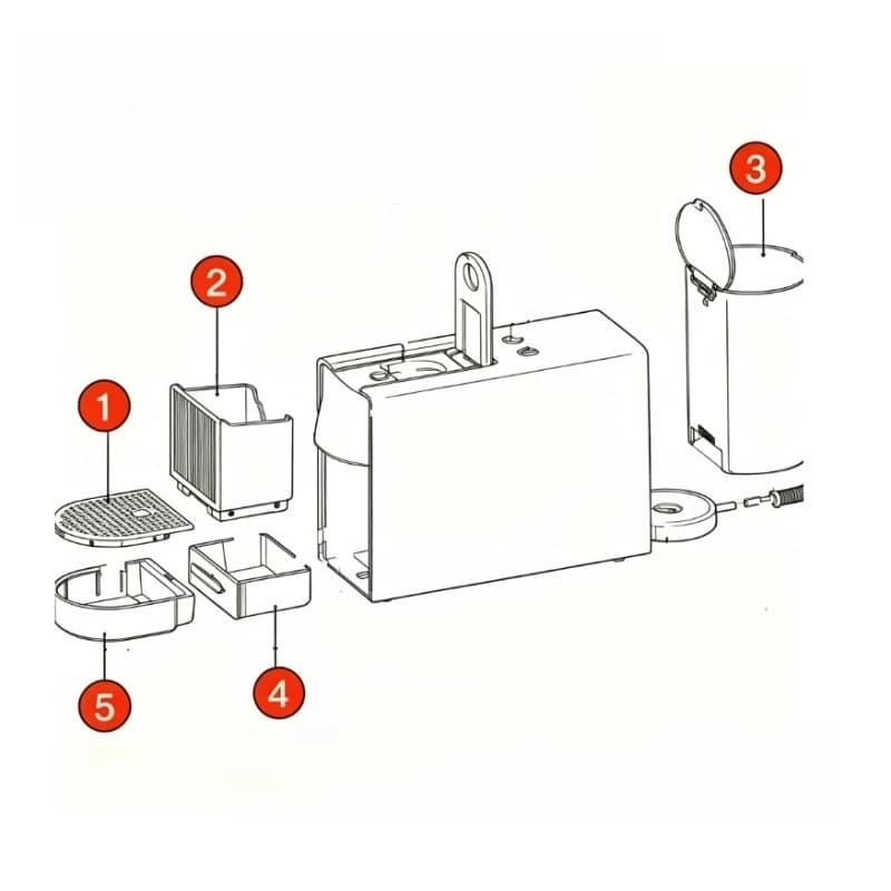 Suitable for Nestle Capsule Coffee Machine Essenza Mini C30/D30 En85 Grille Cup Holder Drip Tray Capsule Recycling Bin