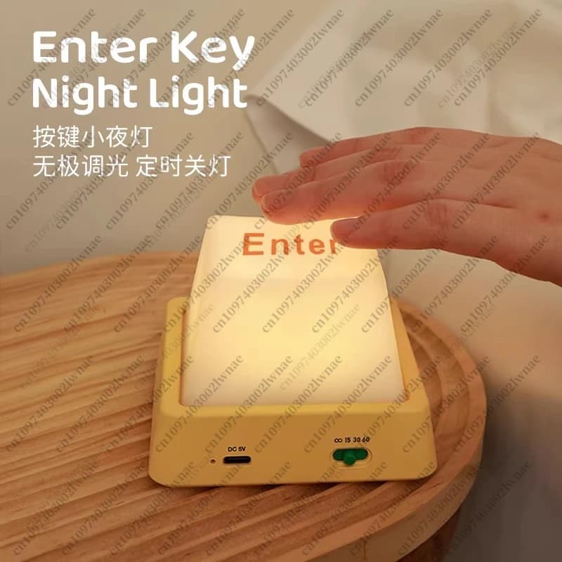 Luce Notturna con Dimmerazione Continua e Pulsante di Accensione, Spegnimento Automatico, Luce Soffusa, Lampada Creativa da Comodino per Camera da Letto