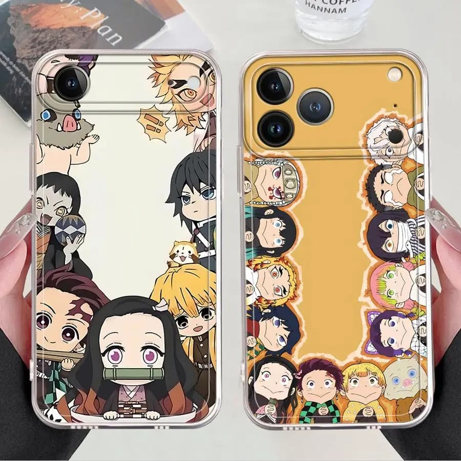 Cover Morbida per iPhone 17 Pro Max XR 15 11 16 XS Max 13 Pro 12 Mini Air 14 Plus 7 8 D-Demon S-Slayer Carina
