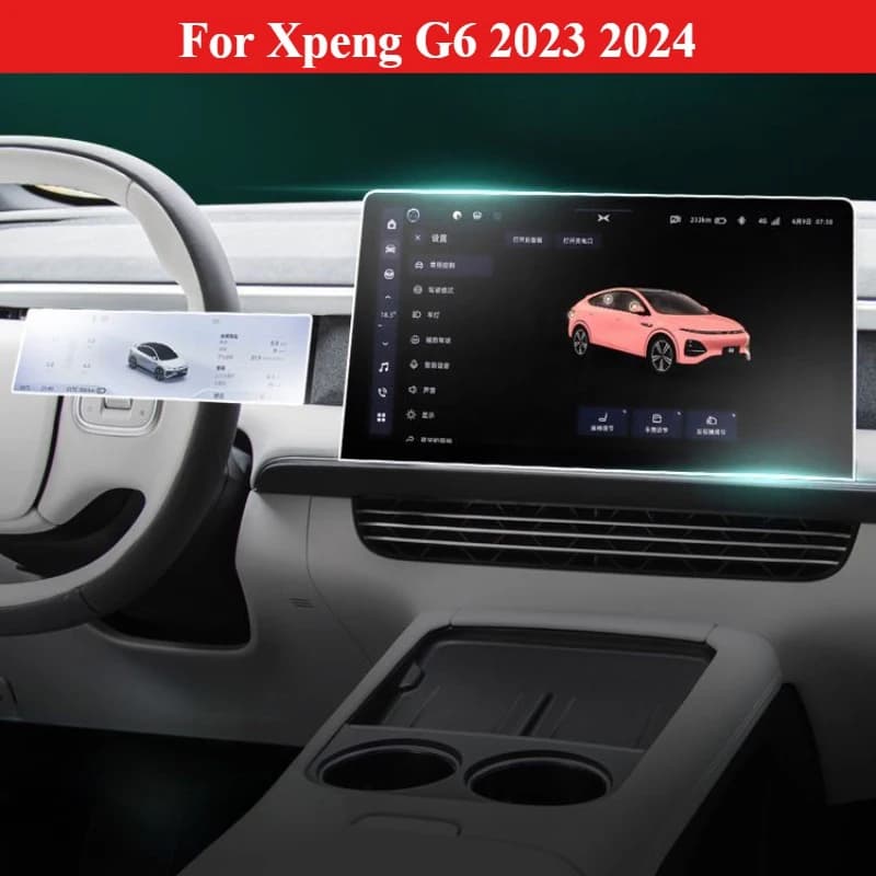 Per Xpeng G6 2023-2024 Navigazione dello schermo Pellicola in vetro temperato Centro di controllo Pannello strumenti Protezione Accessori interni