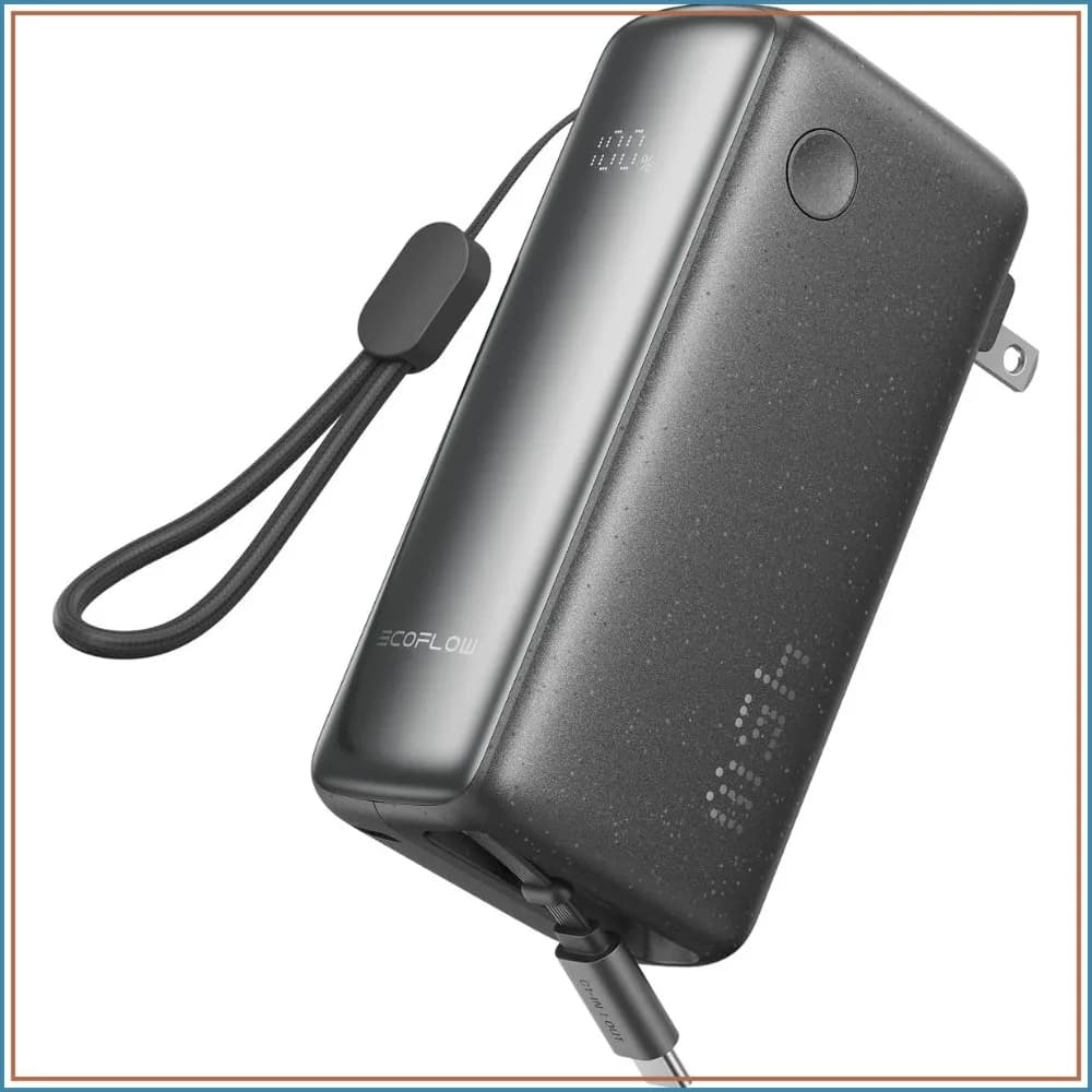 45W 3-in-1 Portable Charger 10000mAh with Foldable Wall Plug, USB-C Cable & Port, Fast Charging for iPhone 16/15 Series, Galaxy, iPad, and More