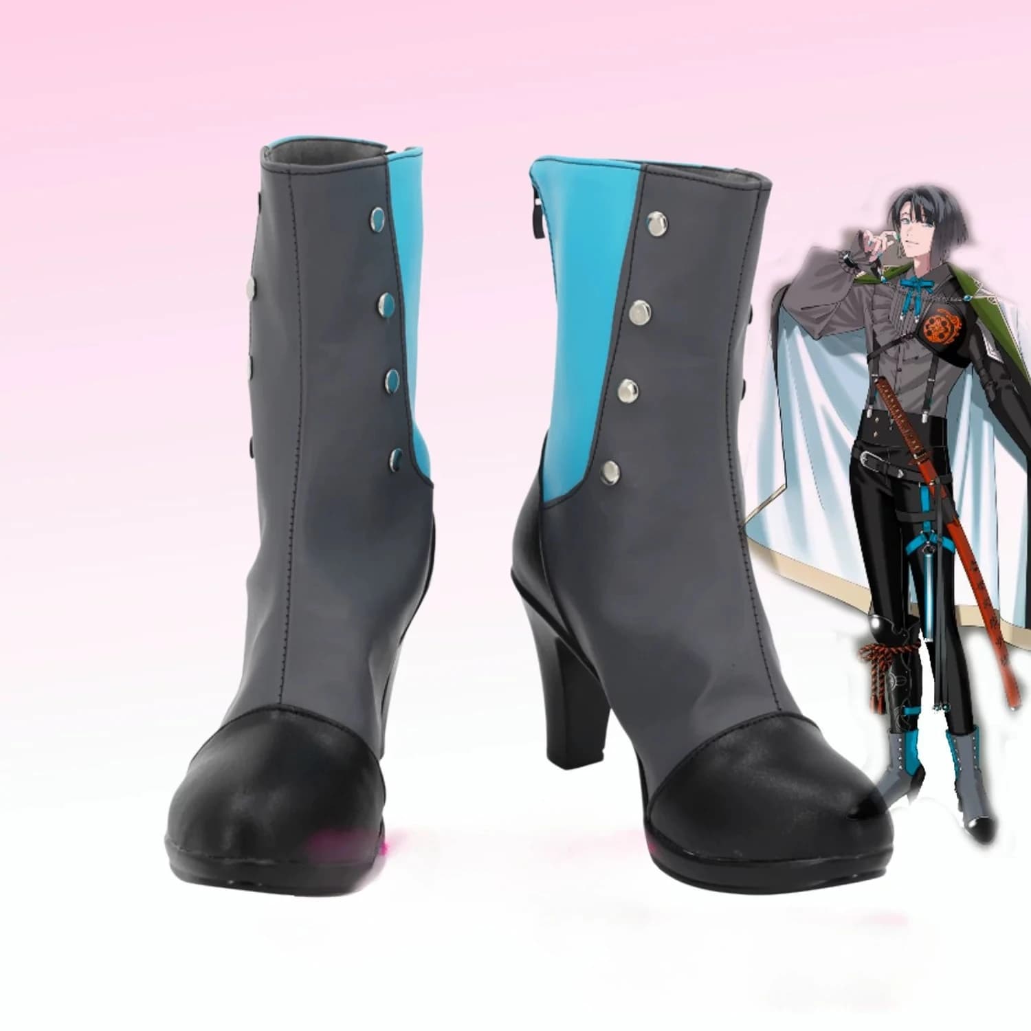 Scarpe Cosplay Anime del Gioco Matsui Go Touken Ranbu, Stivali per Costume di Halloween, Accessori e Oggetti di Scena