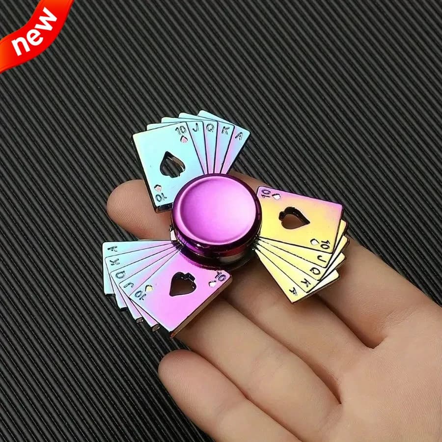 Fidget Spinner in Metallo Acciaio Inossidabile, Giocattolo Antistress per Dita, Giroscopio da Dito per Concentrazione, Gadget per Feste e Riempitivi per Sacchetti Regalo
