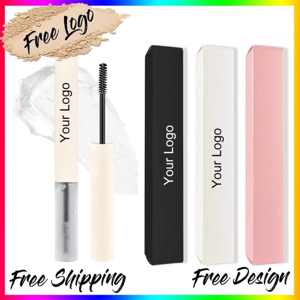 Vegan Transparent Eyebrow Gel Enlarged Private Label with Custom Logo, Waterproof Eyebrow Fiser, Cream Mascara