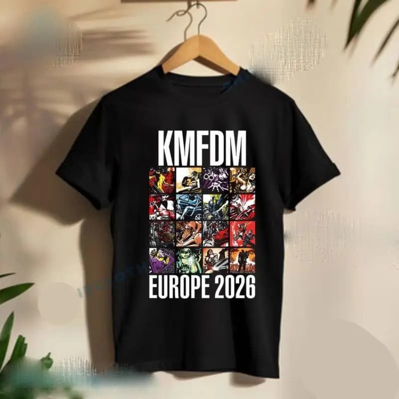 Maglietta del tour KMFDM Europa 2026 tutte le taglie S 4XL