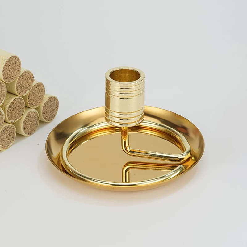 Bruciatore di incenso con supporto Palo Santo in metallo per bastoncini Palo Santo Porta incenso Supporto in legno profumato e cattura cenere