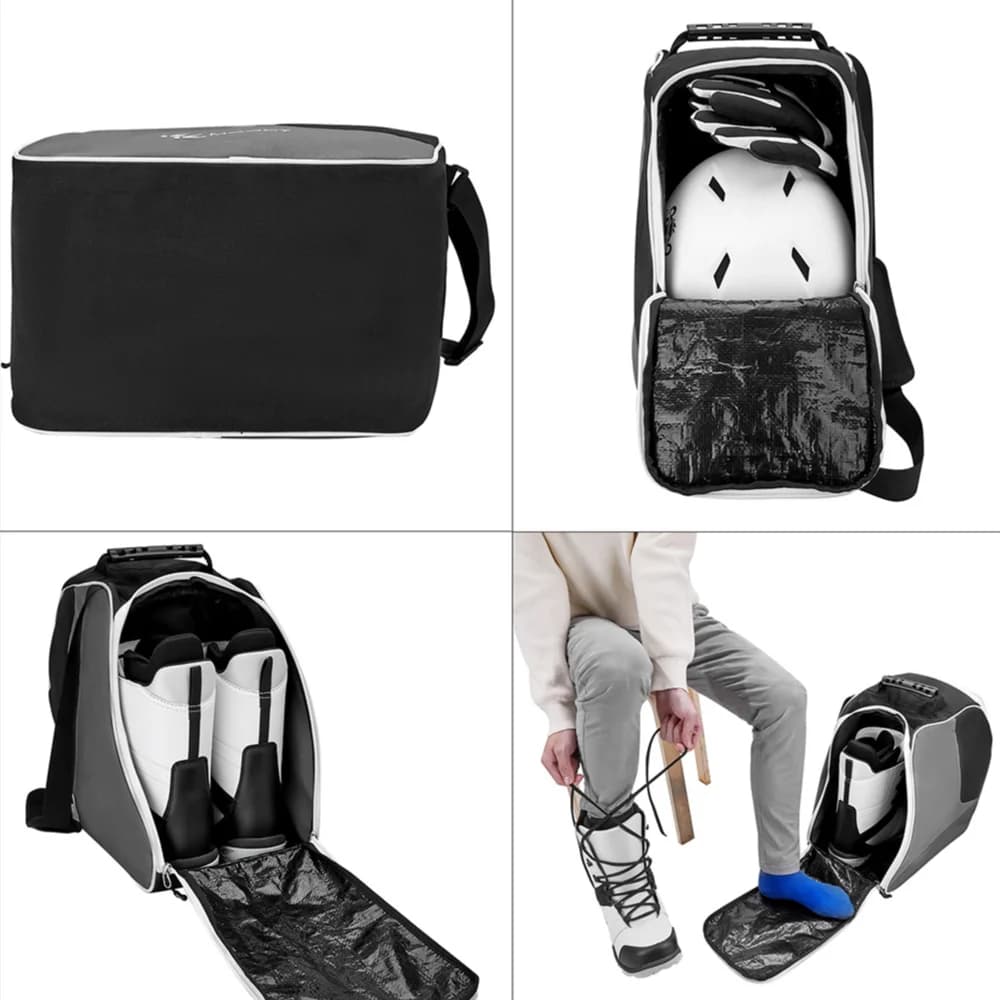 Portable Outdoor Winter Ski Equipment Storage Bag Adjustable Skating Shoes Storage Bag Accessories for Ski Helmet Goggles Gloves