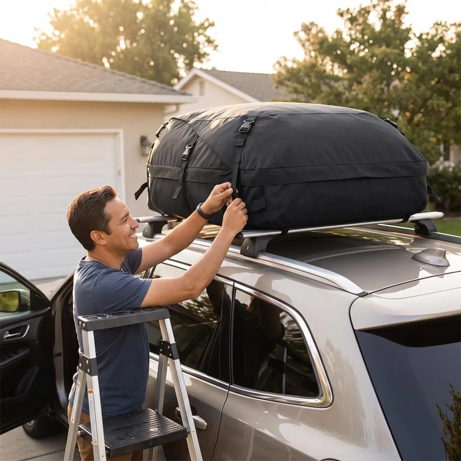Expandable Rooftop Cargo Carrier Soft Shell Vehicle Luggage Bag Waterproof Oxford Cloth for Car Roof Rack SUV
