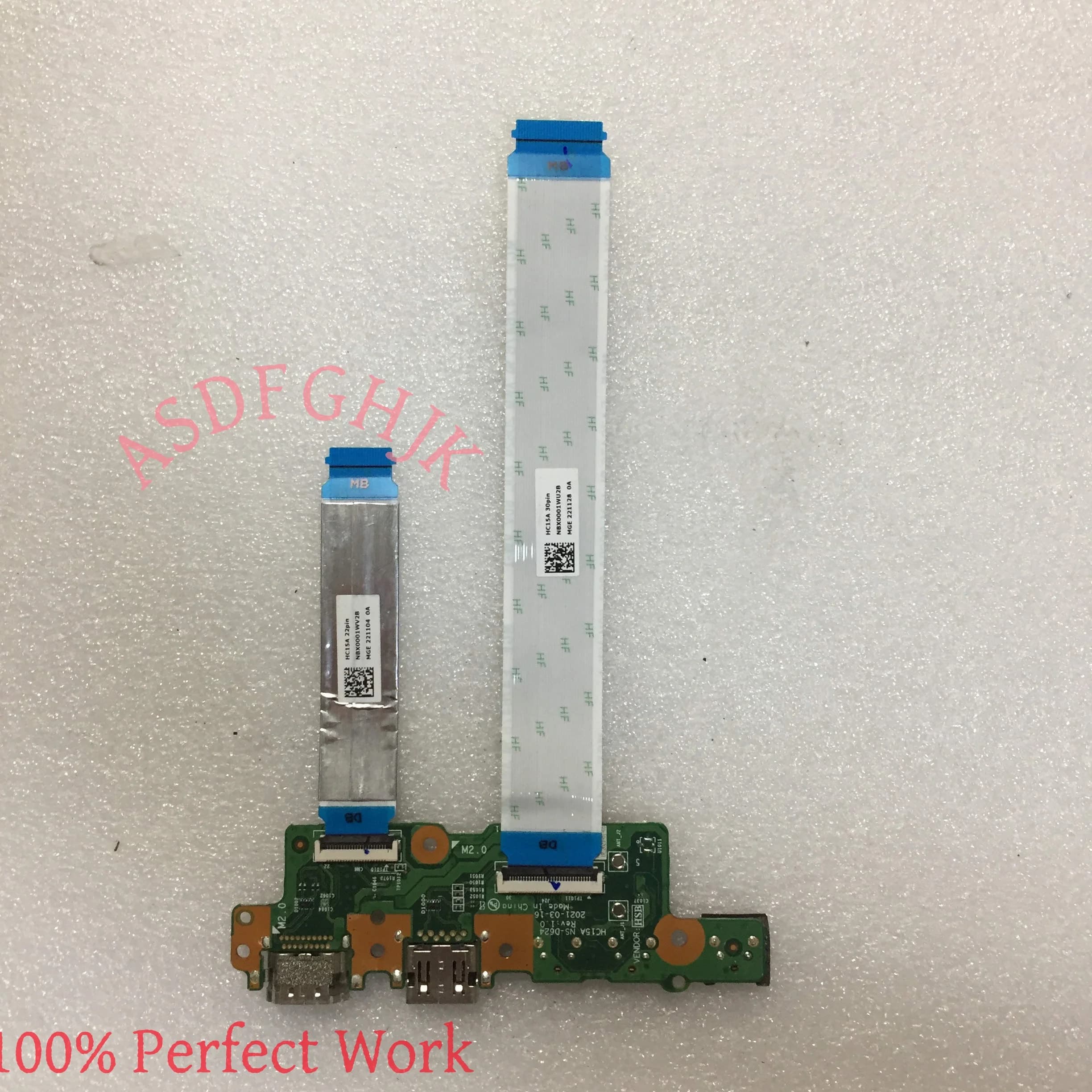 Scheda USB IO con Cavo per Lenovo 500e Chromebook Gen3 82JB 82JC HC15A NS-D624 500e G3, TESTATA e FUNZIONANTE