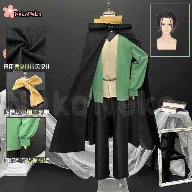 Costumi Cosplay Anime Re:Life in A Different World From Zero Natsuki Subaru con Parrucca, Outfit per Halloween e Carnevale per Uomini Adulti