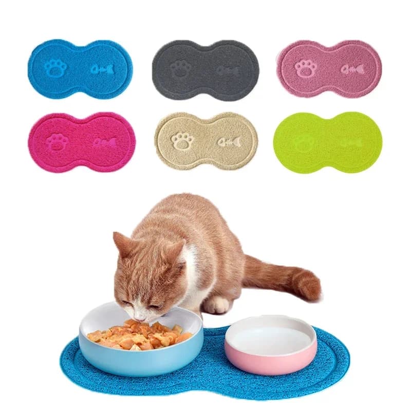 Tappetino per alimentazione per cani e gatti a forma di nuvola, zampa solida, modello a lisca di pesce, ciotola per piatti, tovaglietta antiscivolo, facile da lavare, accessori per animali domestici