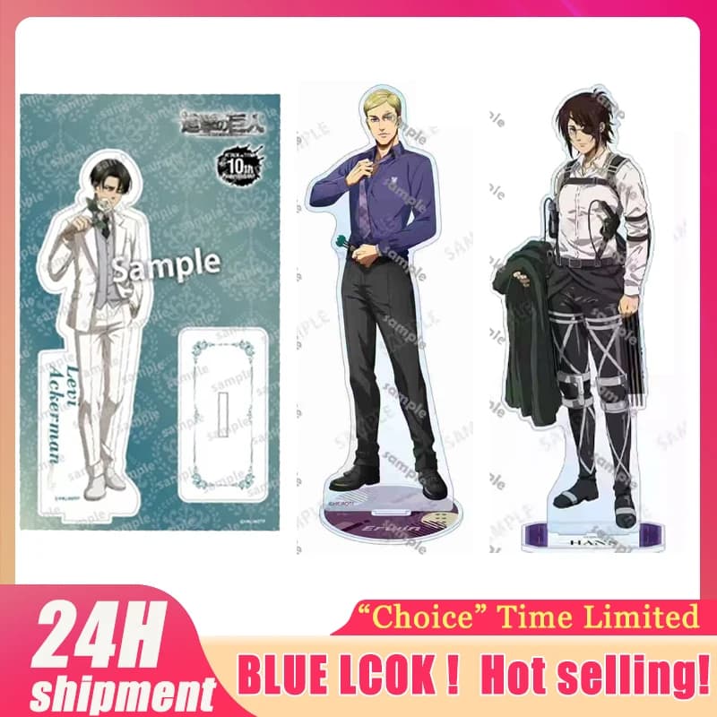 Statuetta di Levi da L'Attacco dei Giganti, Supporto in Acrilico, Ornamenti da Appendere, Oggetto da Collezione, Accessorio Cosplay di Erwin, Giocattoli e Accessori Carini di Eren