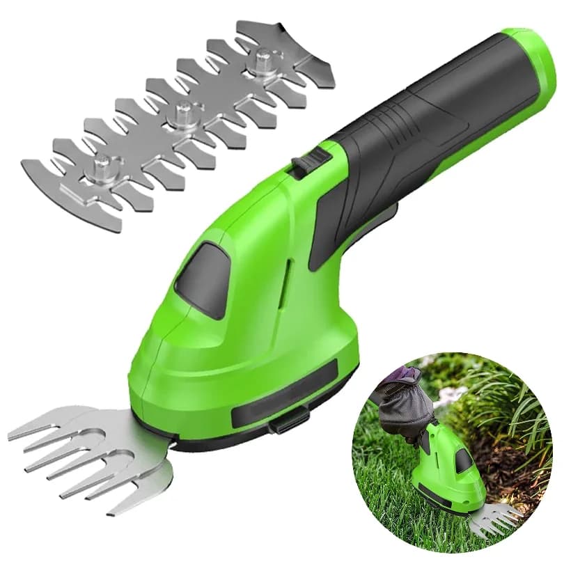 Rechargeable Handheld Household Lawn Shrub Weeding Pruning Mower Garden Tools 2 In 1 Cordless Electric Hedge Trimmer