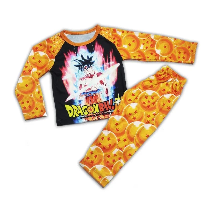 Pigiama Dragon Ball Goku 2026 per Bambini, Set Anime Morbido e Comodo, Abbigliamento da Casa Primavera Estate, Completo con Maniche Lunghe e Pantaloni, Regalo