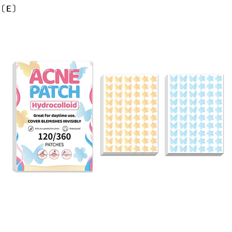 〔E〕120 360 Pezzi Cerotti per Acne a Forma di Farfalla 0,1mm Sottili Copri Imperfezioni Trattamento Brufoli Adesivi per la Cura della Pelle〔Winter5〕