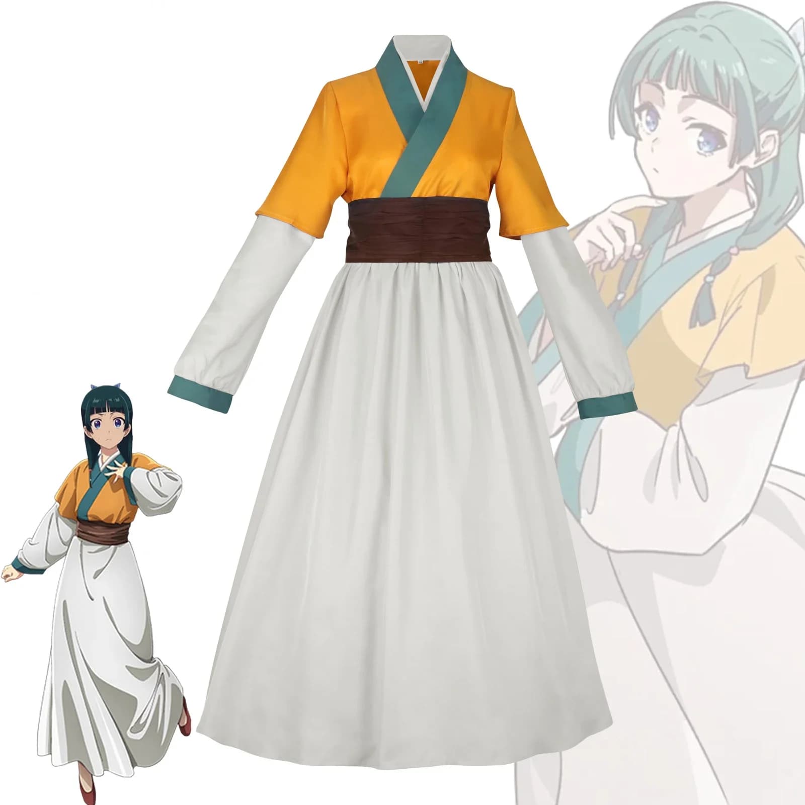 Maomao Costume Cosplay Abito Maomao Outfit Hanfu Uniforme Kimono Top Gonne Set 2025 Vendita calda