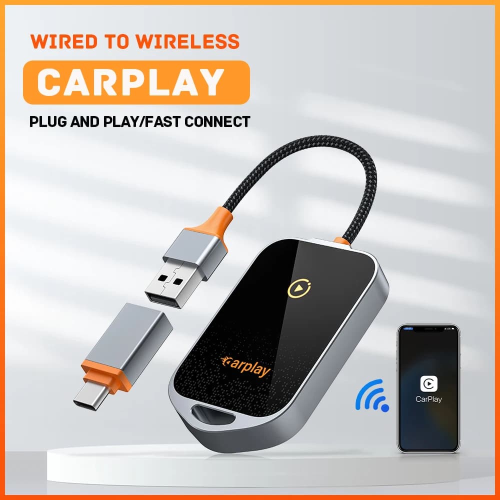 Nuovo adattatore wireless CarPlay per iPhone Plug And Play WiFi Connessione rapida Smart Mini Box Dongle CarPlay wireless