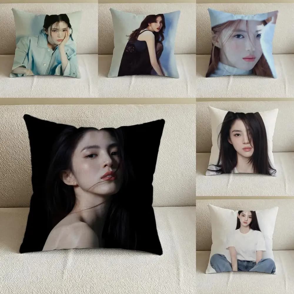 Set di fodere per cuscini in lino naturale Artist H-Han S-So-hee, decorazione tutto in uno per divano, camera da letto e sedia