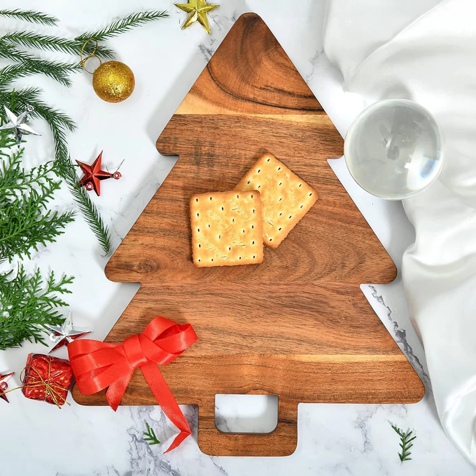 Christmas Tree Decoration Cutting Board Boards Christmas Decoration Wood Kitchen Chopping Board for Home Kitchen Restaurants