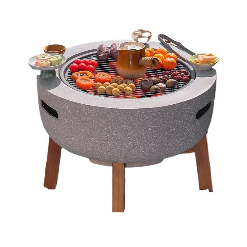 Griglia da giardino, pentola a carbone, utensili, set completo per barbecue, fornello da campeggio domestico