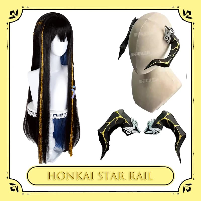 Testa 3D Printe Accessorio Honkai Star Rail Corno Prop Constance The Dahlia Cosplay Drago Parrucca Halloween Party Carnevale Ruolo ‌ ‌ ‌ ‌ ‌