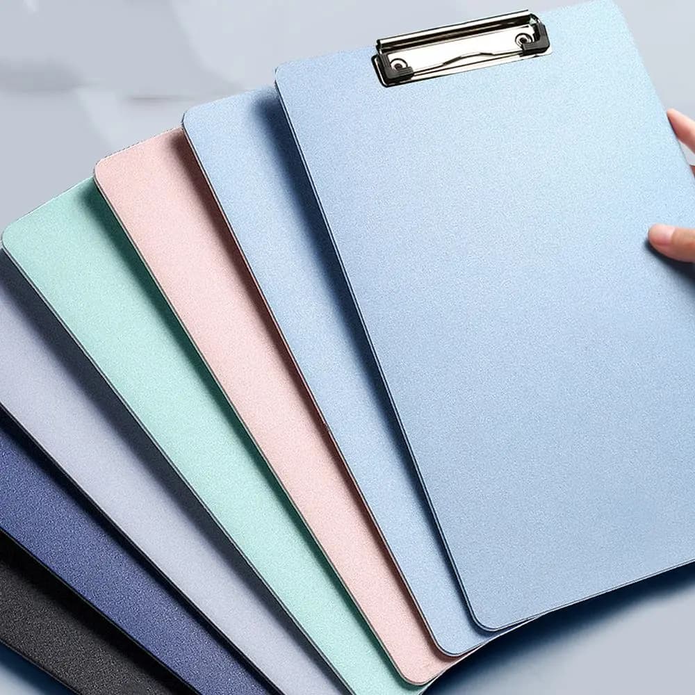 A4/A5 profilo Clip Hardboard con Clip a basso profilo Clip Board studente stecca Memo Clip blocco di scrittura cartella di File per appunti in plastica