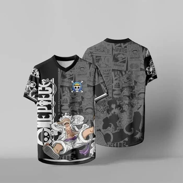 Nuove Maglie da Calcio, T-shirt Anime Giapponese Bandai One Piece Luffy e Zoro, Stile Sportivo e Casual per Uomini e Bambini